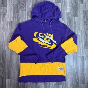 PINK Victoria’s Secret Collegiate Shade LSU Tigers Purple-Gold Hooded Sweatshirt